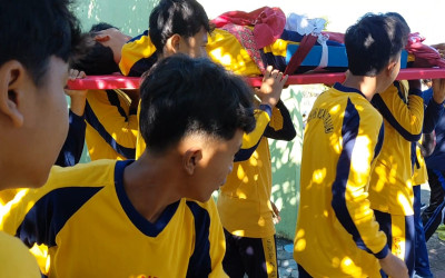 Gemuruh Sirine dan Evakuasi Massal Warnai Simulasi Gempa di SMP Negeri 2 Kretek