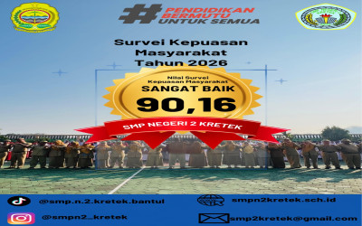 SMP Negeri 2 Kretek Raih Nilai 90,16 pada Survei Kepuasan Masyarakat Tahun 2026