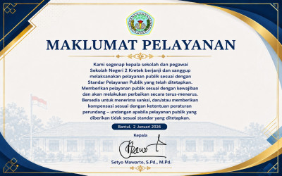 SMP Negeri 2 Kretek Luncurkan Maklumat Pelayanan, Perkuat Komitmen Pelayanan Publik
