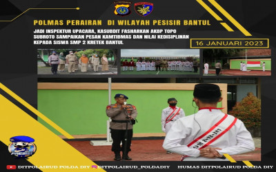 Ditpolairud Polda DIY Ajak Warga SMPN 2 KRETEK Memelihara Keamanan dan Ketertiban Sejak Dini